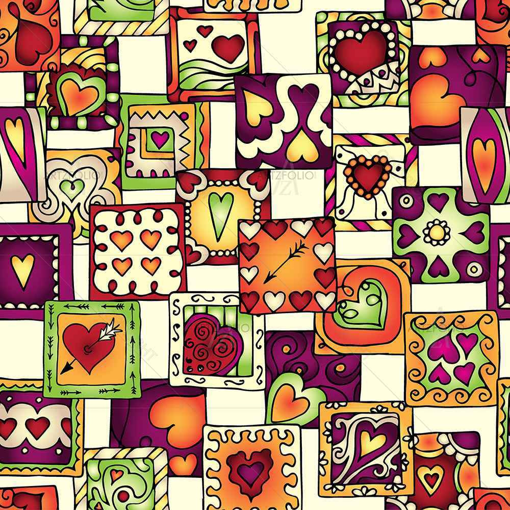 Doodle Hearts D3 — Botanical custom art by ArtzFolio