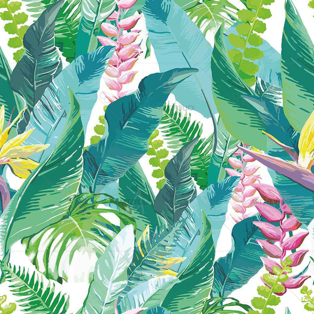 Exotic Flowers & Leaves — Botanical custom art by ArtzFolio