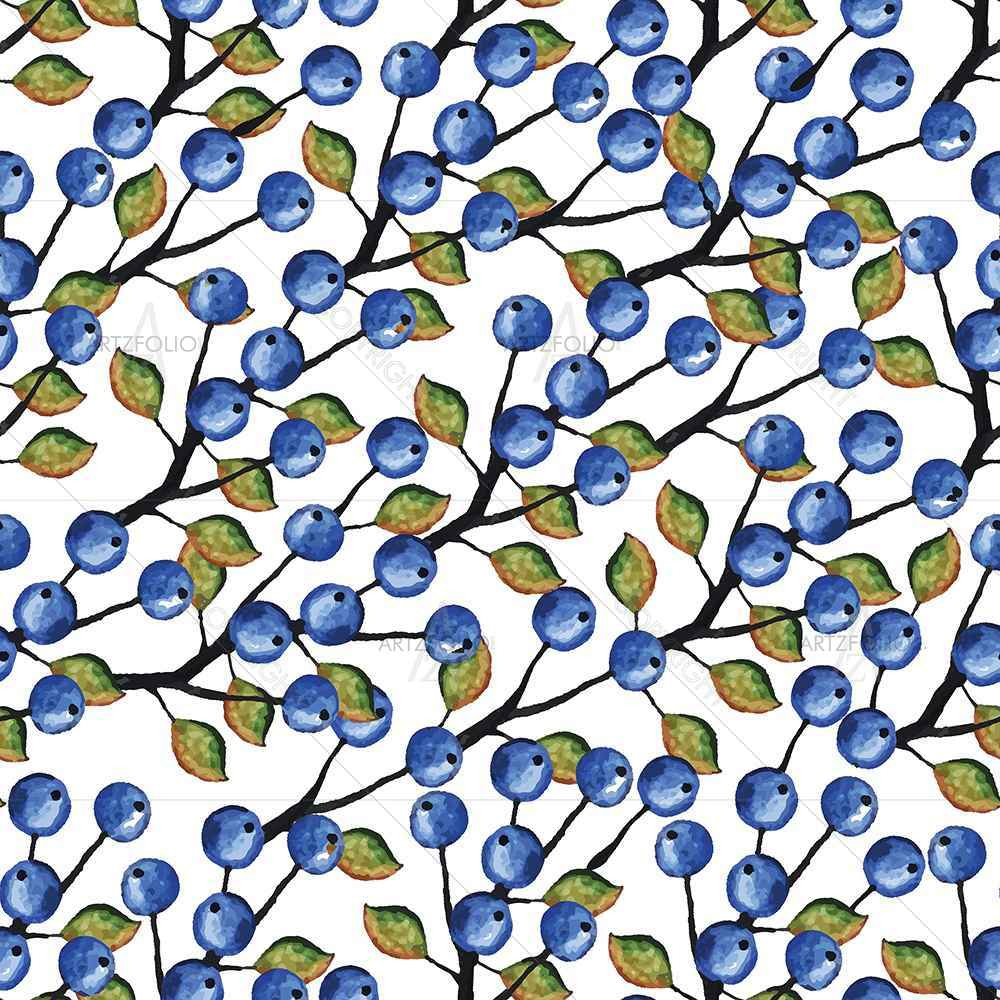 Blueberries Around — custom-size art design 5007556