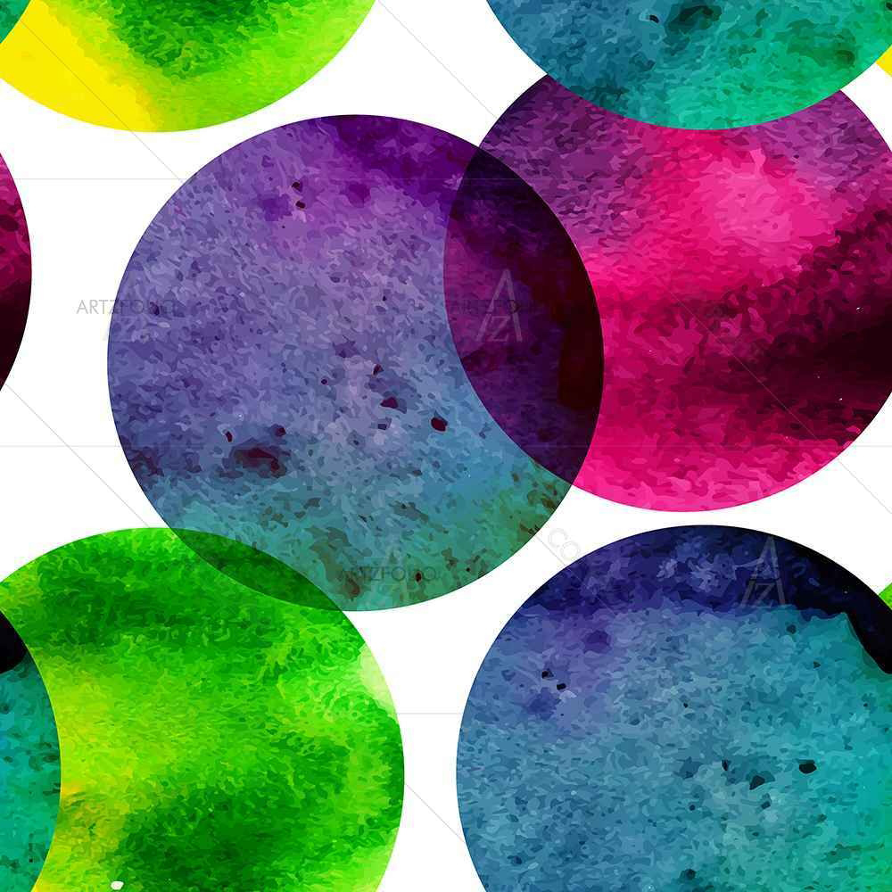 Circles On White D1 — Abstract custom art by ArtzFolio