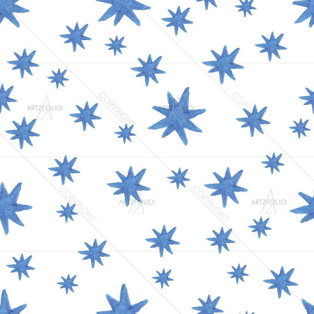 Watercolor Stars — Abstract custom art by ArtzFolio