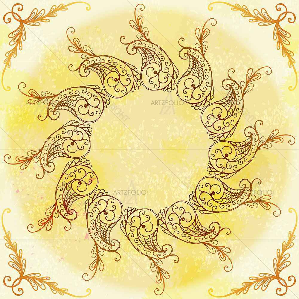 Ethnic Circular Ornament D6 — Devotional custom art by ArtzFolio