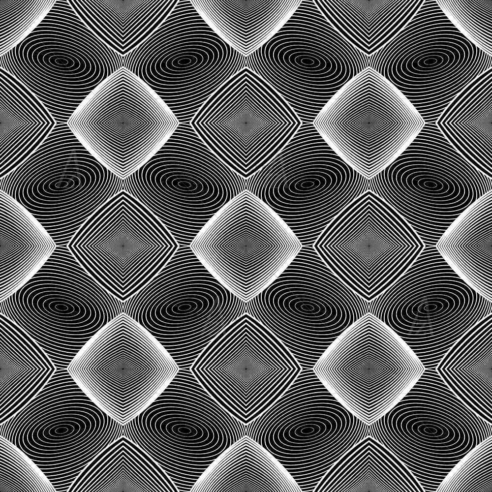 Monochrome Diamond D3 — Abstract custom art by ArtzFolio