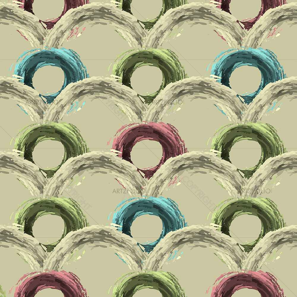 Fluffy Circles D1 — custom-size art design 5007609