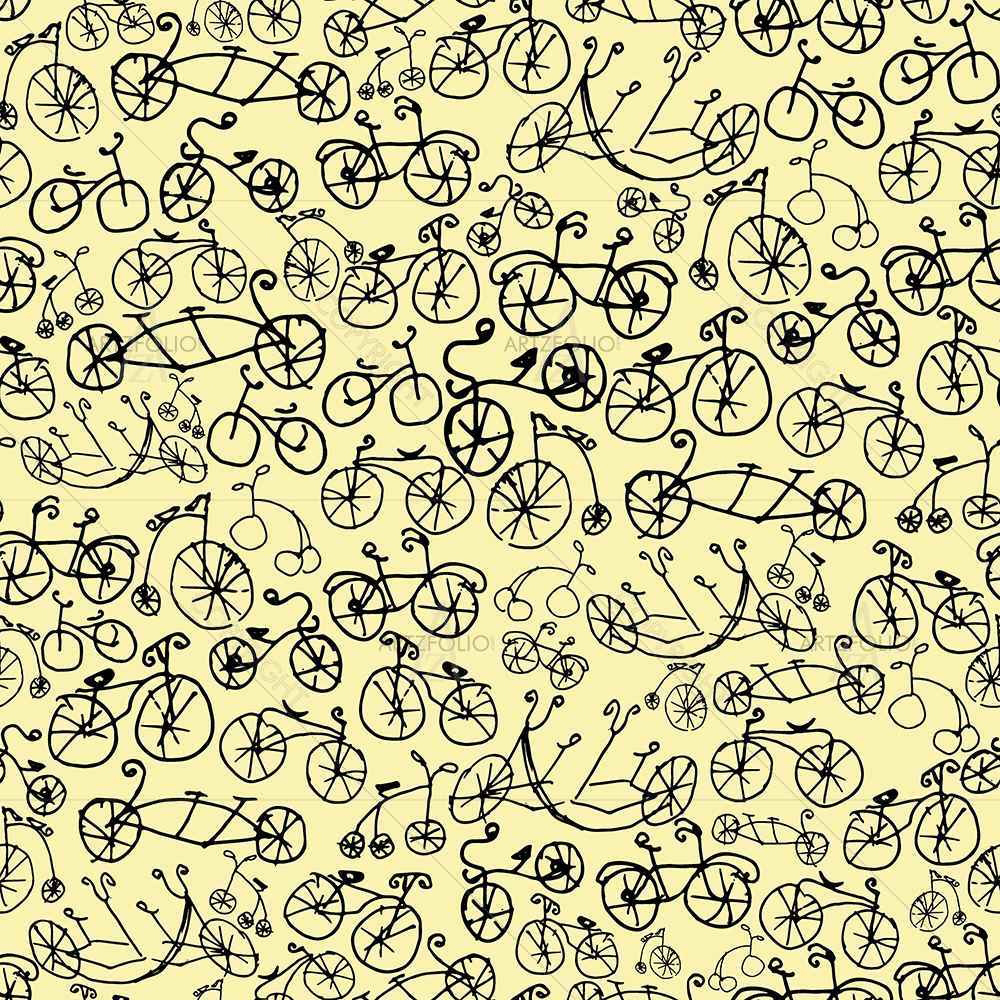 Hand Painted Bikes — custom-size art design 5007642
