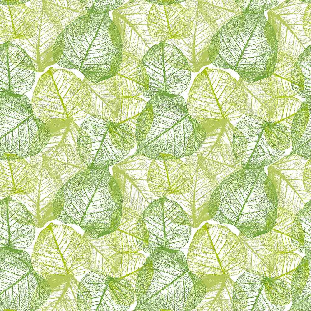 Floral & Leaves — custom-size art design 5007644