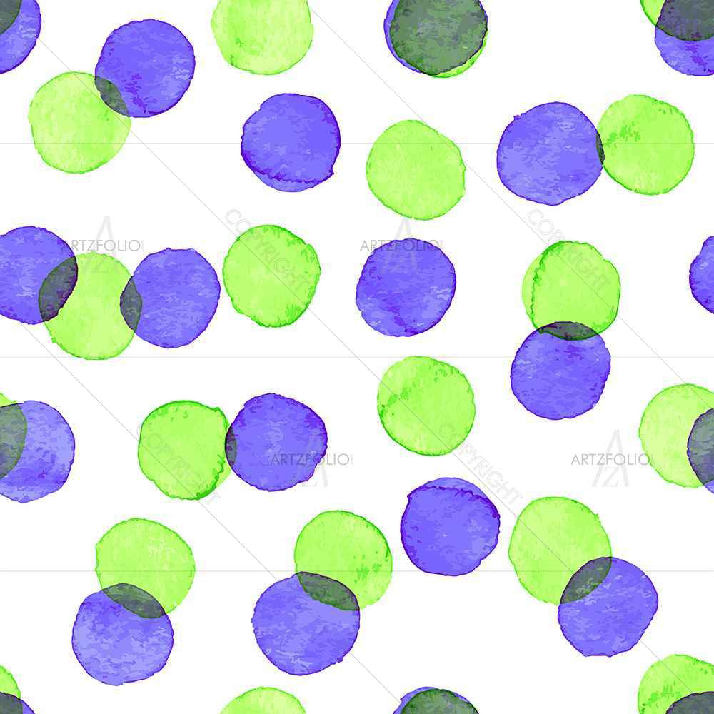 Watercolor Dots D4 — Abstract custom art by ArtzFolio