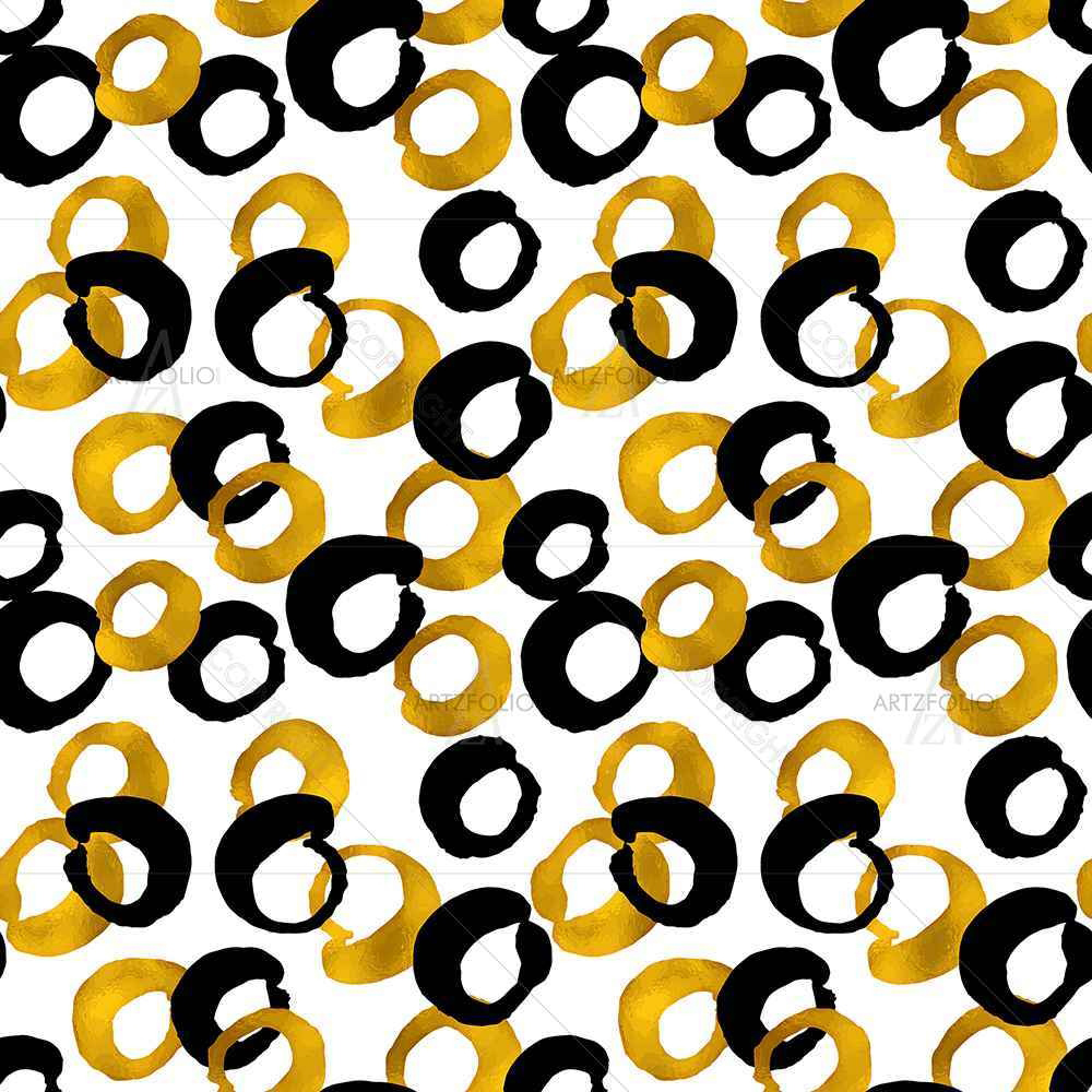 Gold & Black Drawing — Abstract custom art by ArtzFolio