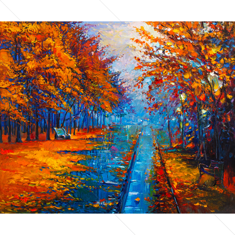 Modern Autumn Park D2 — custom-size art design 5007696