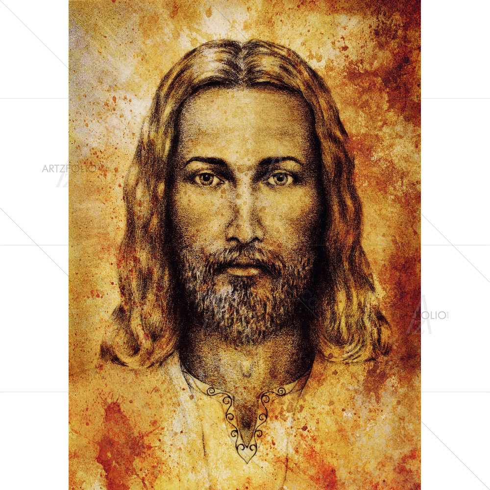 Jesus Sepia Theme — custom-size art design 5007711