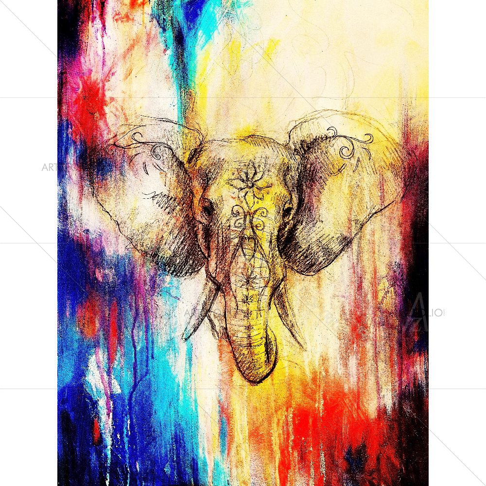 Elephant Drawing D2 — custom-size art design 5007713