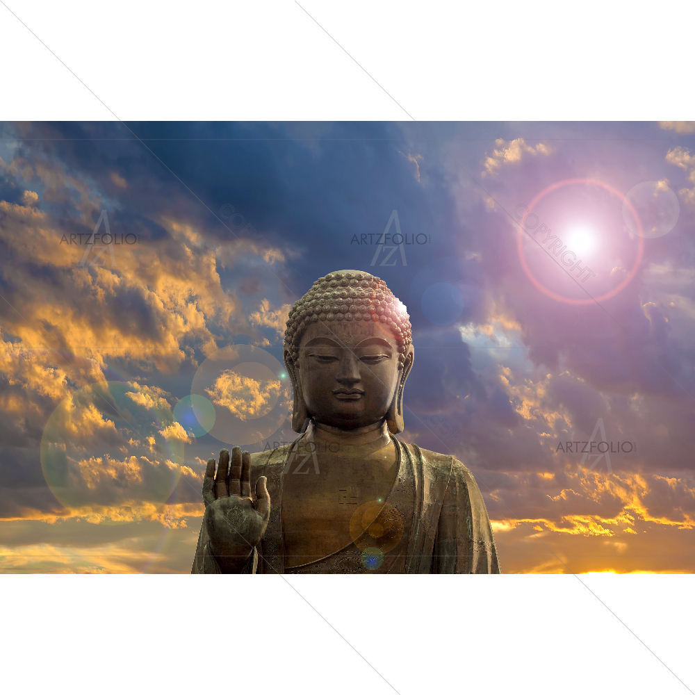 Tian Tan Sitting Buddha At Ngong Ping, Hong Kong — custom-size art design 5007715