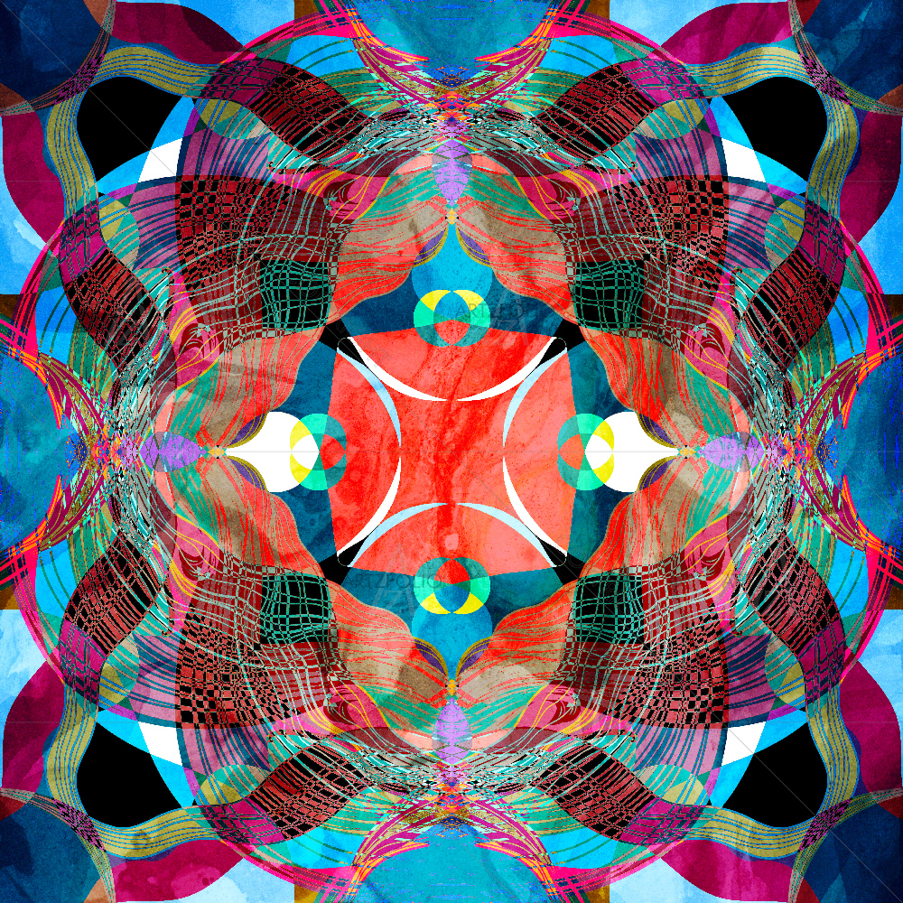 Colorful Geometric Elements D2 — Abstract custom art by ArtzFolio