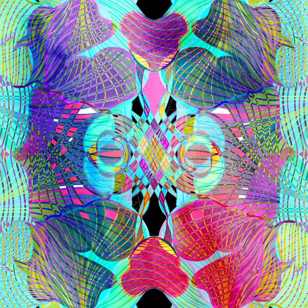 Abstract Colorful Elements D1 — custom-size art design 5007784