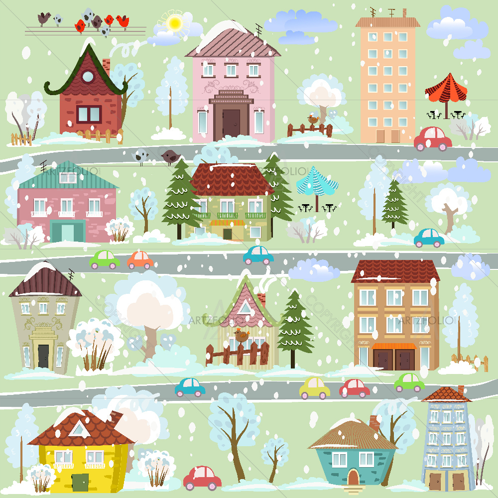 Winter Landscape D10 — custom-size art design 5007808