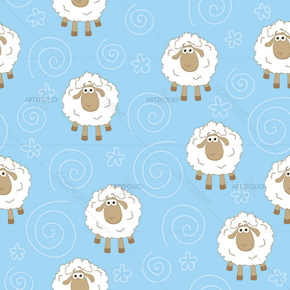 Sheeps & Circles — custom-size art design 5007823