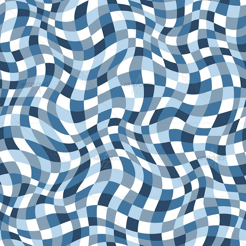 Abstract Blue Plaid Texture — Abstract custom art by ArtzFolio