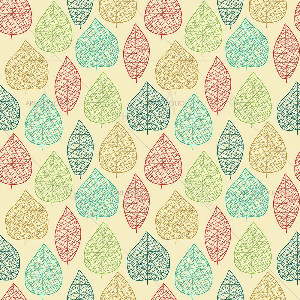 Stylized Leaves D2 — custom-size art design 5007832