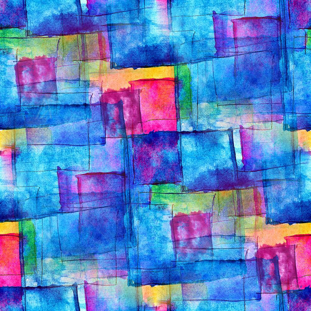 Blue Cubism Abstract Art — Cubism custom art by ArtzFolio