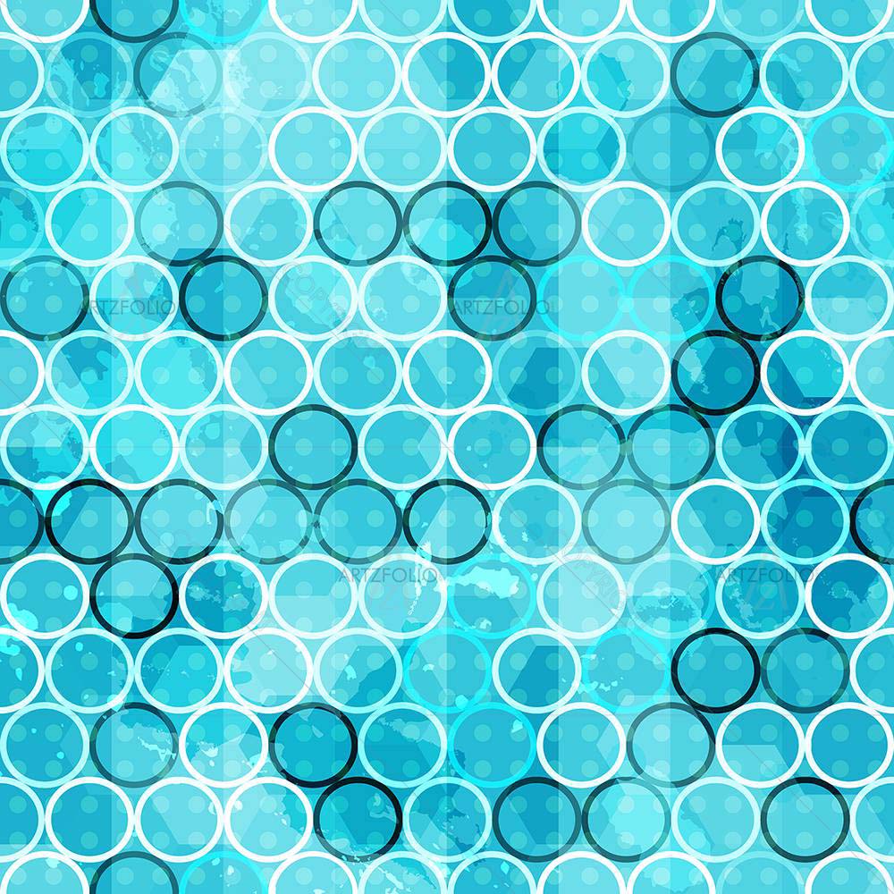 Grunge Blue Circle — Botanical custom art by ArtzFolio