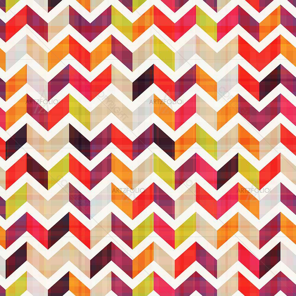 Colourful Herringbone Texture — custom-size art design 5007859