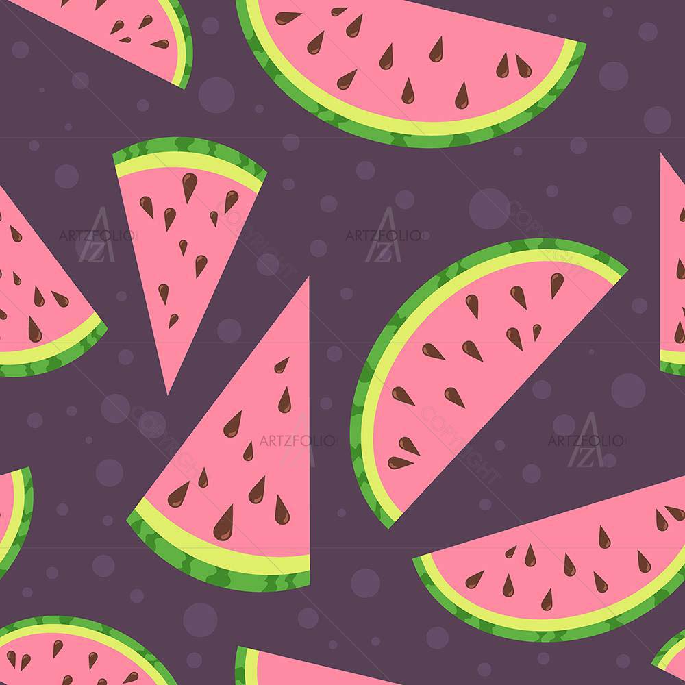 Colorful Watermelon D3 — Abstract custom art by ArtzFolio