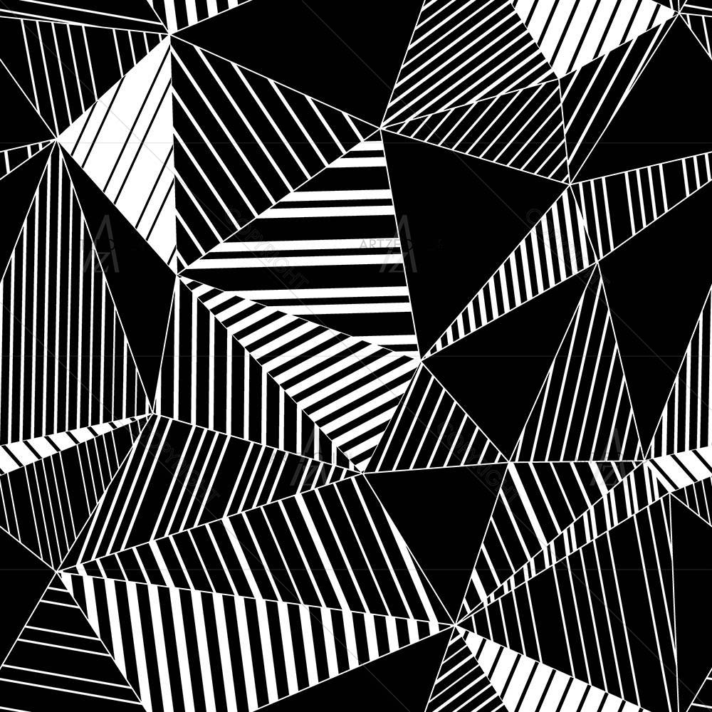 Black And White Triangles — custom-size art design 5007867