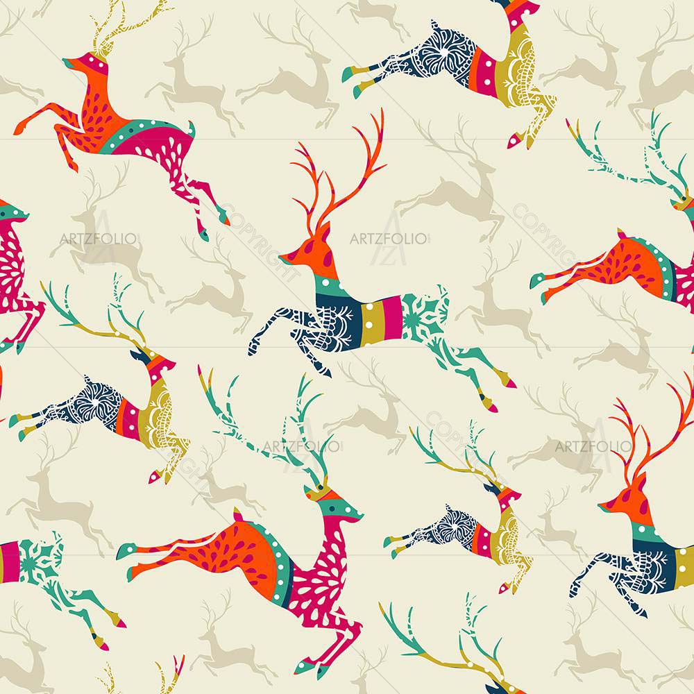 Christmas Reindeer — custom-size art design 5007868