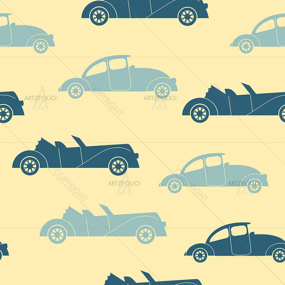Retro Cars D2 — custom-size art design 5007870