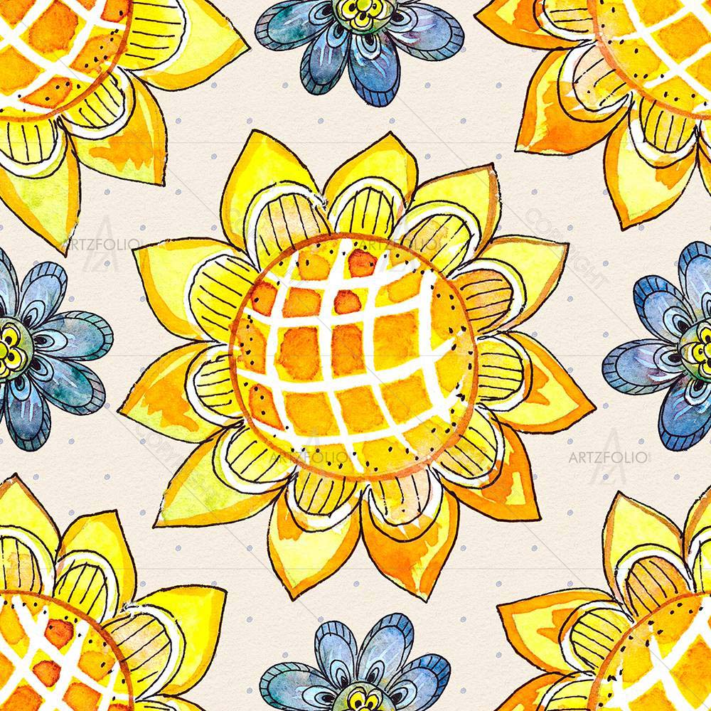Watercolor Hand Drawn — custom-size art design 5007873