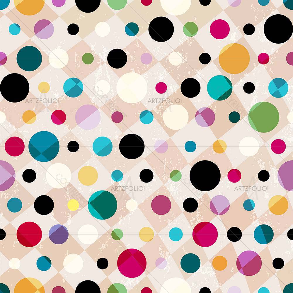 Retro Vintage Circles — custom-size art design 5007876
