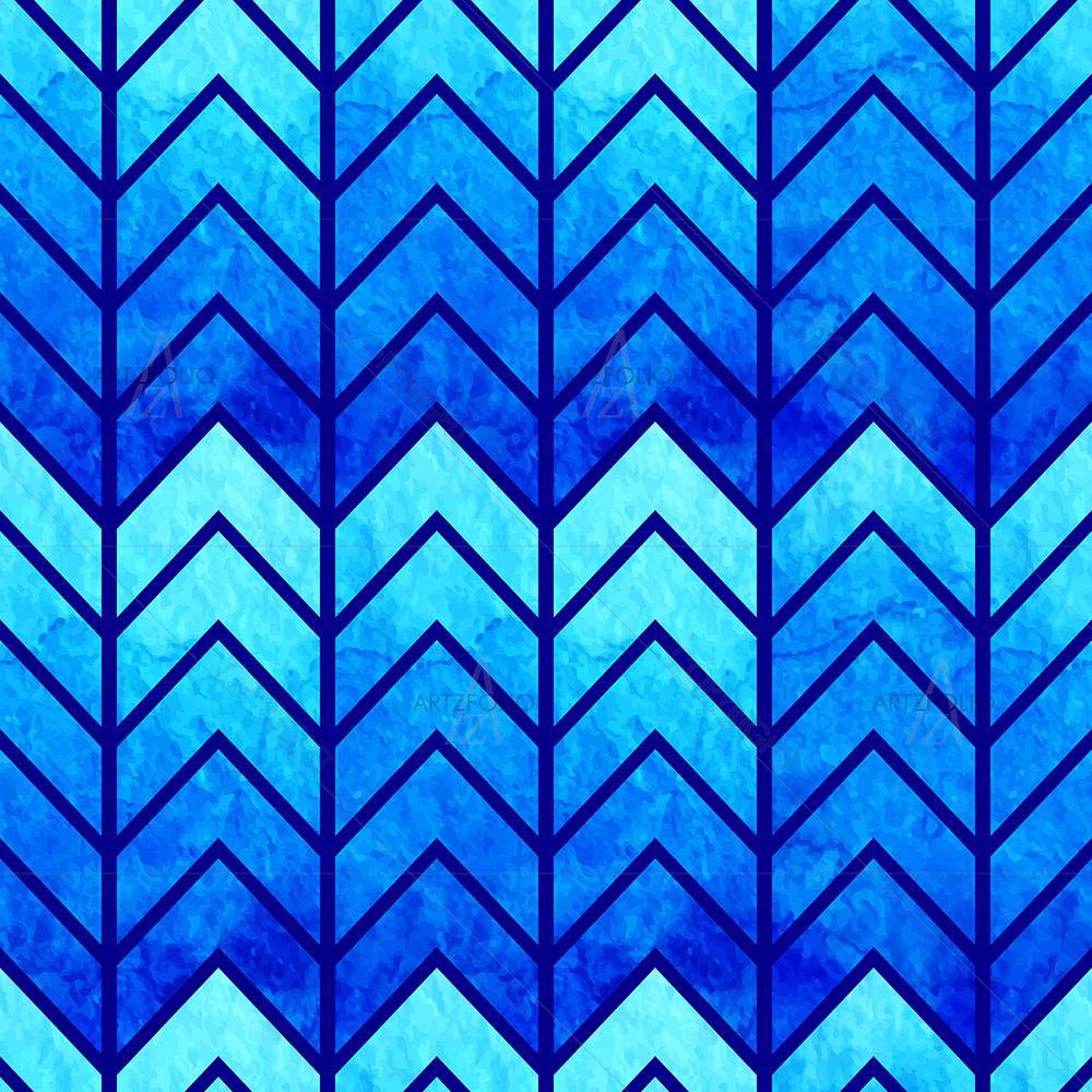Watercolor Chevron Art — Abstract custom art by ArtzFolio
