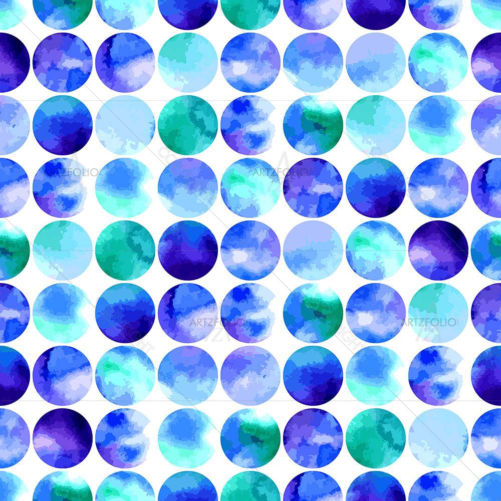 Watercolor Circles D7 — Abstract custom art by ArtzFolio