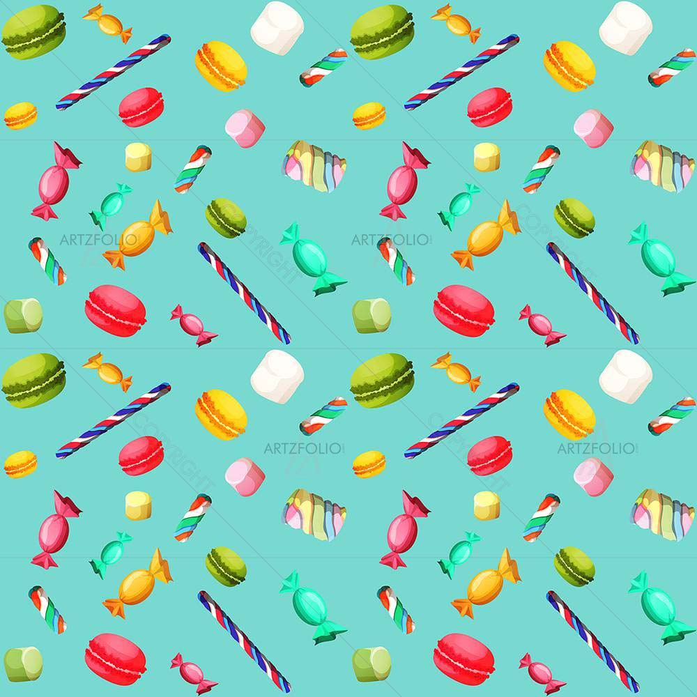 Sweets Candy Macaron And Marshmallow — Baby custom art by ArtzFolio