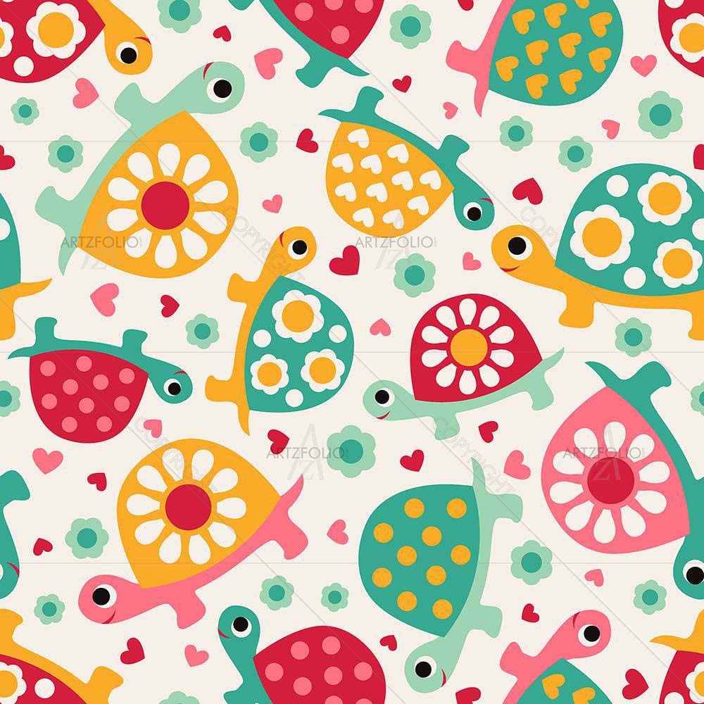Turtle Cartoon — custom-size art design 5007906