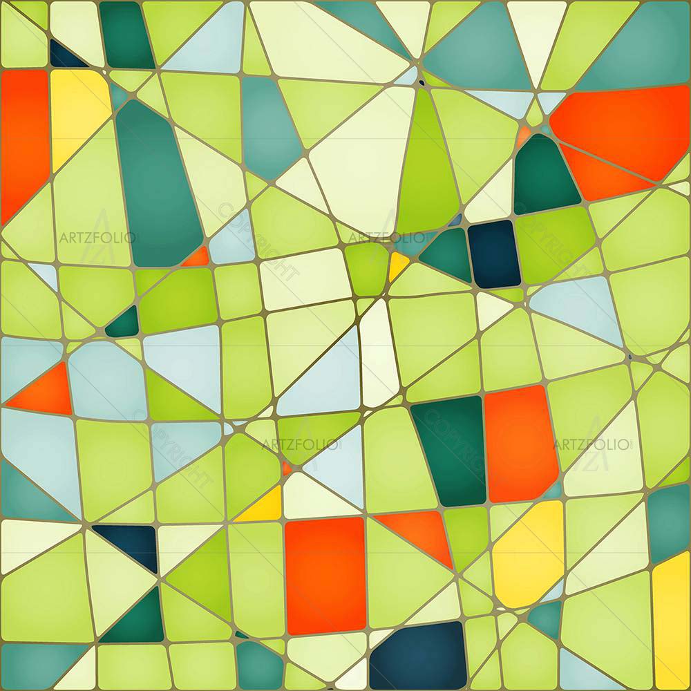 Abstract Mosaic — Fluid marble custom art by ArtzFolio
