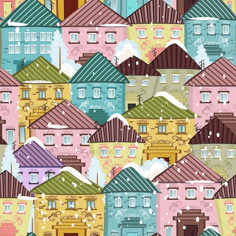 Cute Houses D2 — Devotional custom art by ArtzFolio