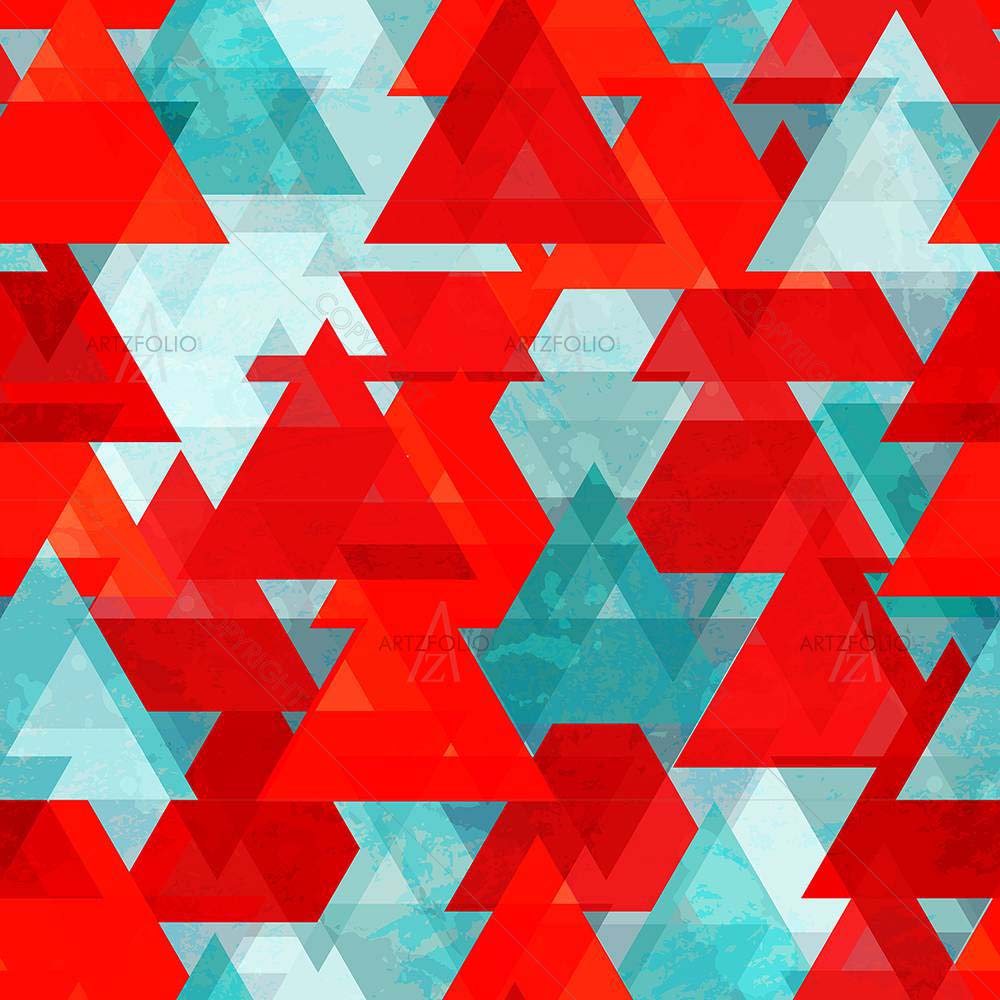 Red Grunge Triangle — custom-size art design 5007934