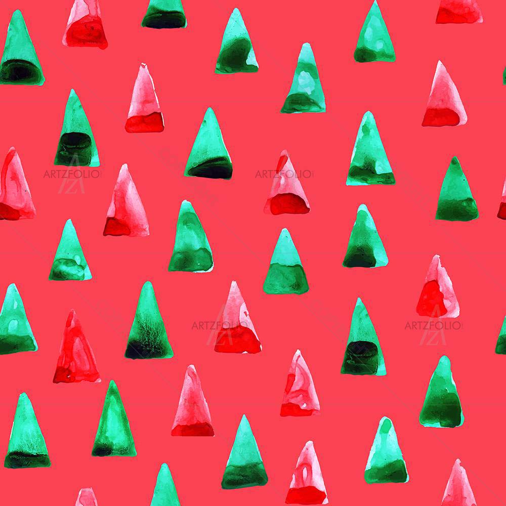 Watercolor Triangles Pattern — Abstract custom art by ArtzFolio
