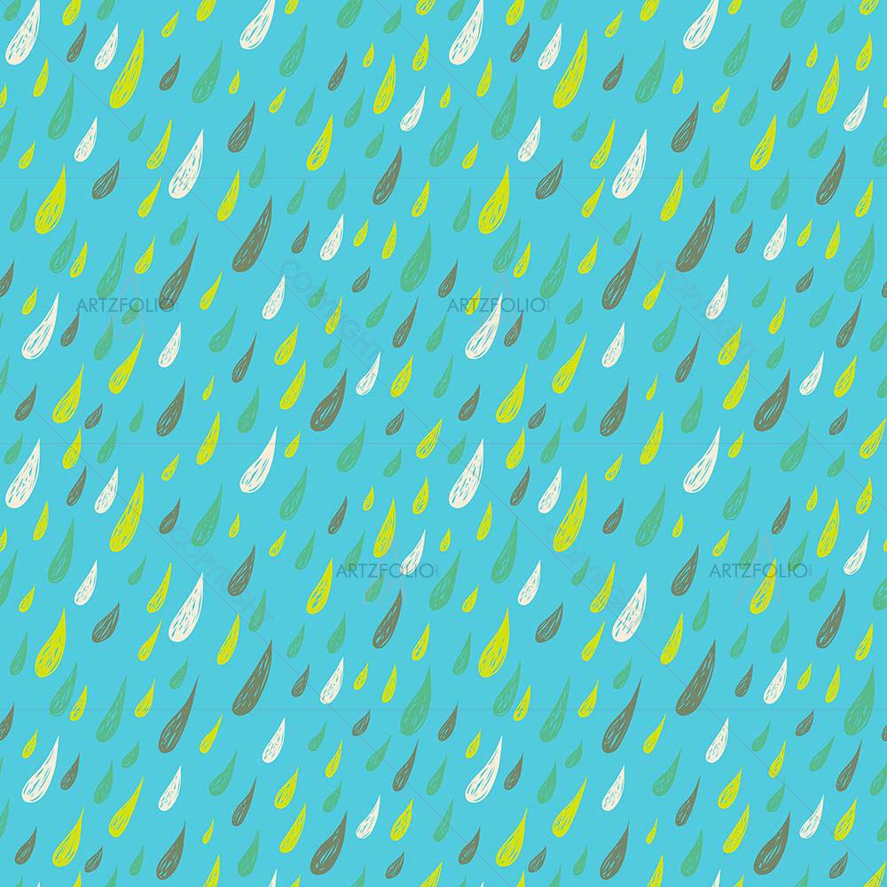 Childish Colored Rains — Abstract custom art by ArtzFolio