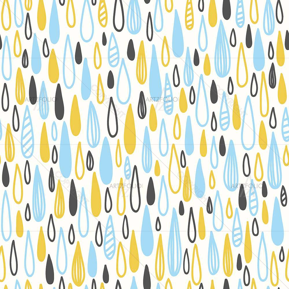 Kids Colored Rain D2 — Abstract custom art by ArtzFolio