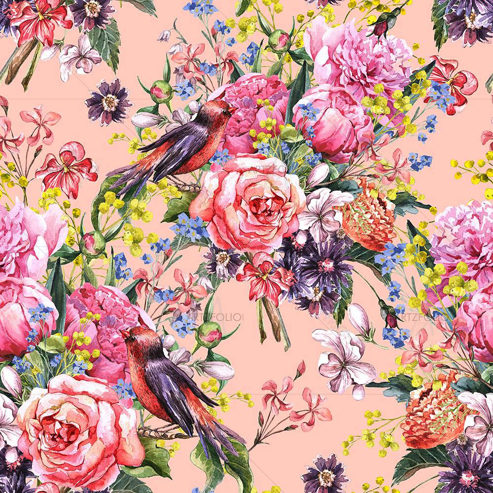 Floral Watercolor D2 — custom-size art design 5007969