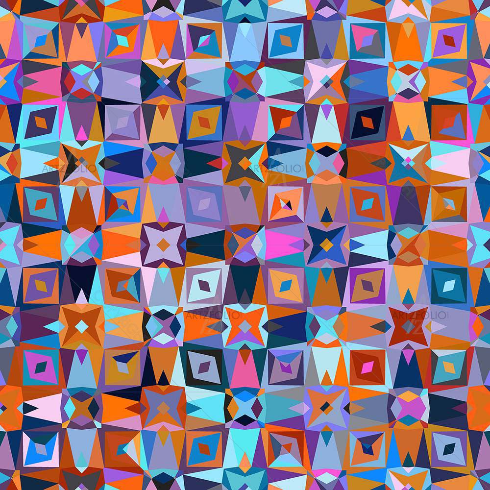 Colorful Geometric Pattern D1 — custom-size art design 5007972