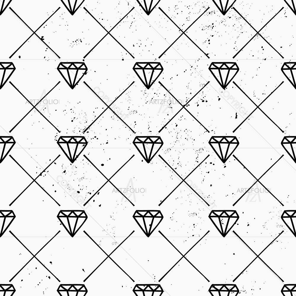 Diamond Shapes And Lines D1 — Abstract custom art by ArtzFolio