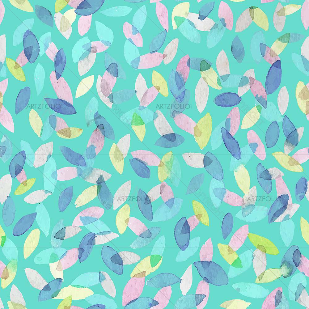 Watercolor Spring Leaves — custom-size art design 5007987