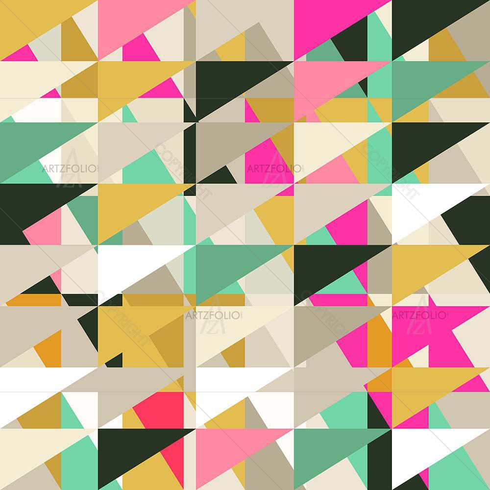 Retro Triangle D1 — Abstract custom art by ArtzFolio