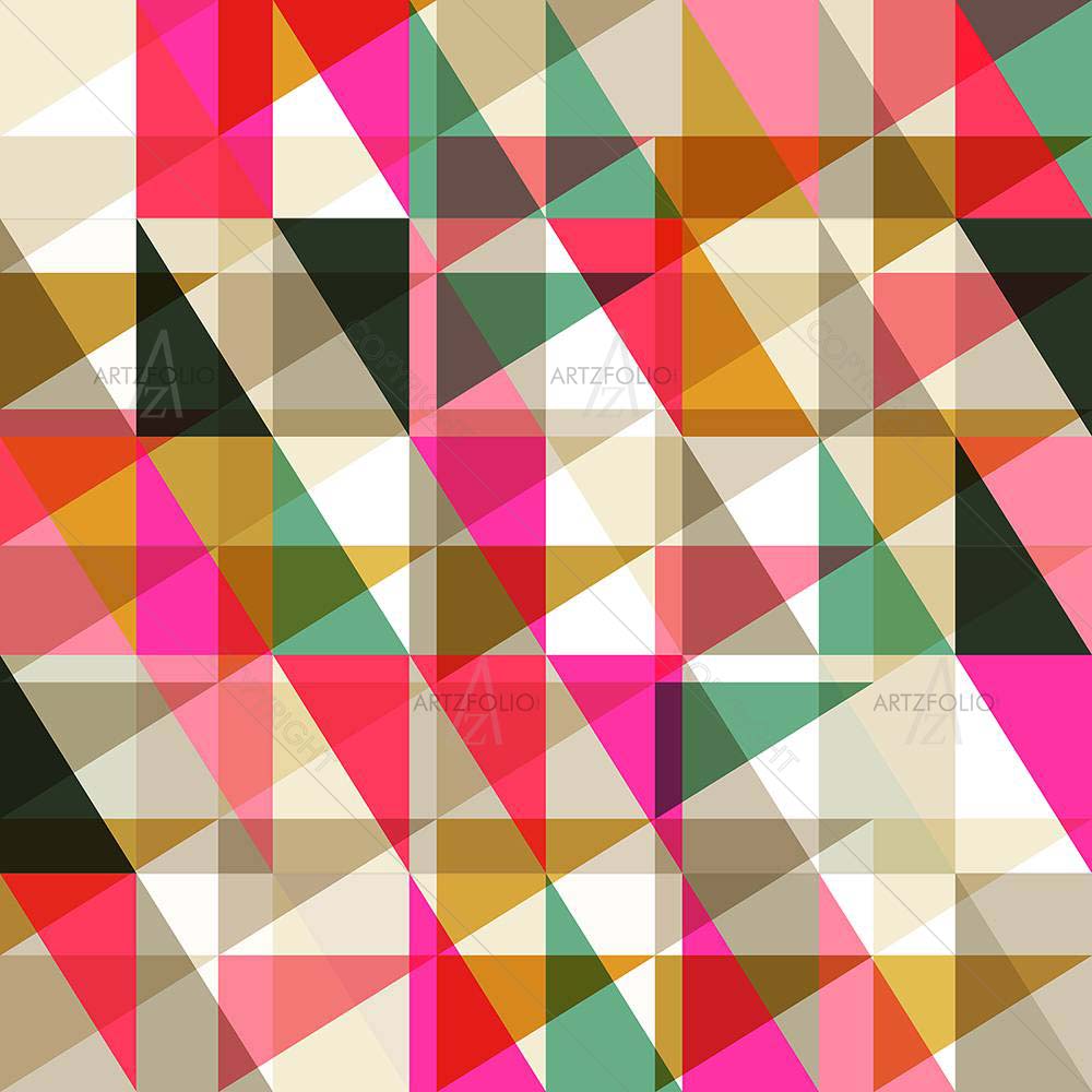 Retro Triangle D2 — Abstract custom art by ArtzFolio
