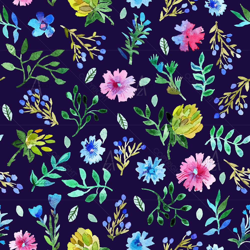 Flowers And Leaves — custom-size art design 5007998