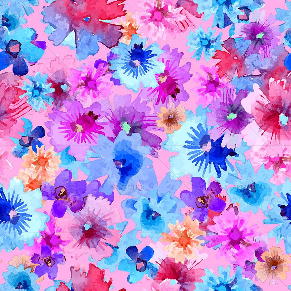 Abstract Watercolor Flower — custom-size art design 5007999