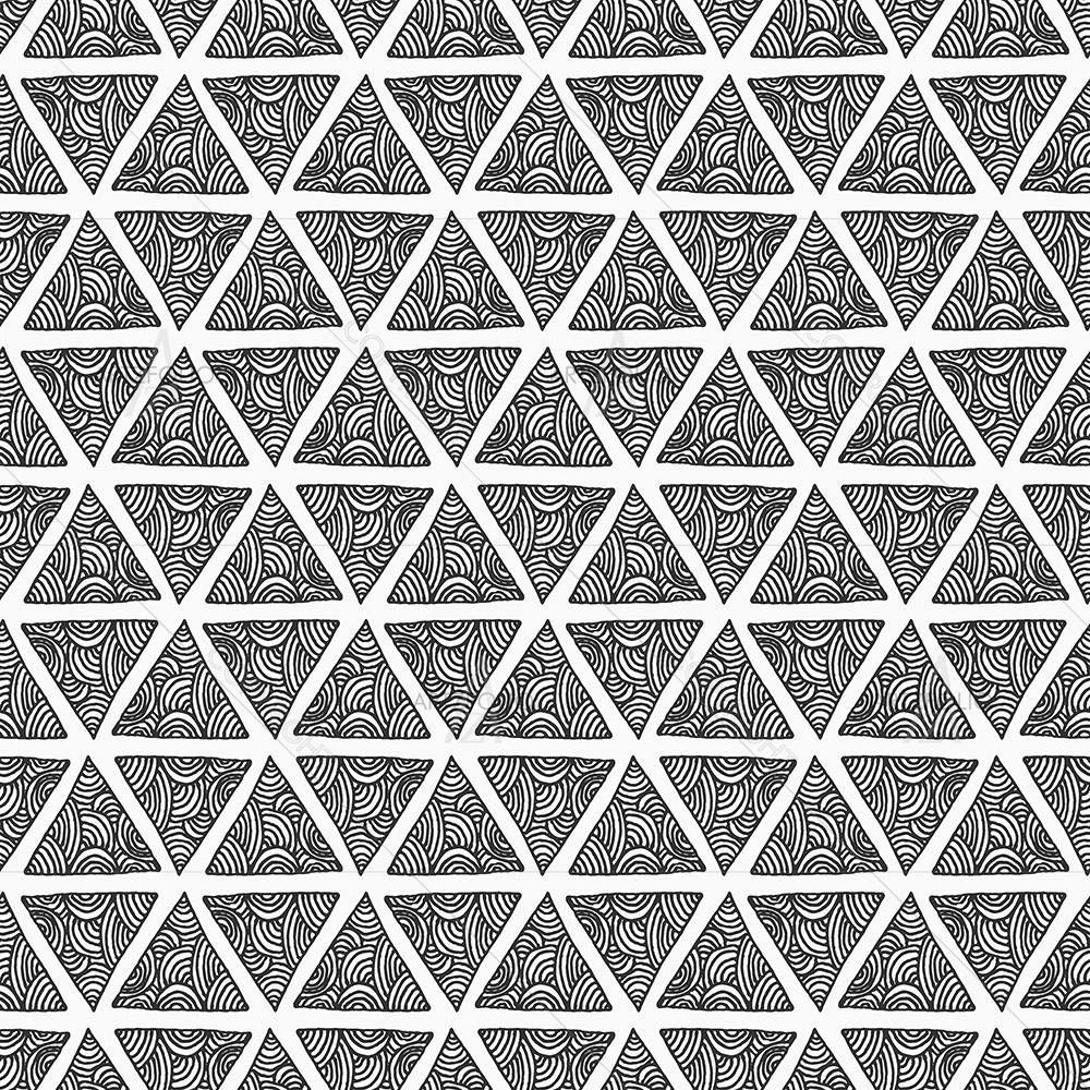 Abstract Ornate Triangles — custom-size art design 5008027